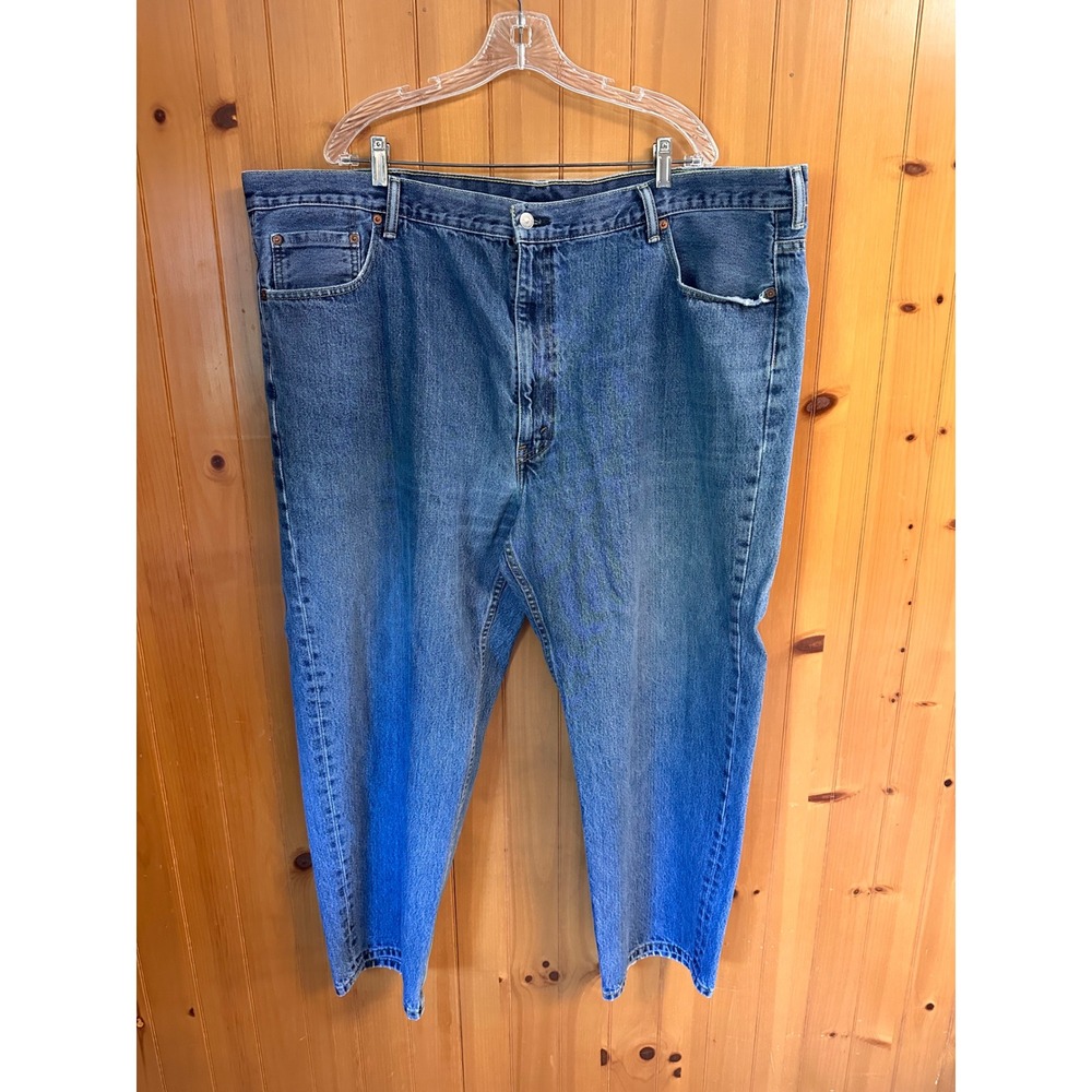 Levis 550 Relaxed Fit Tapered Leg Blue‎ Denim Jeans Mens 50x30